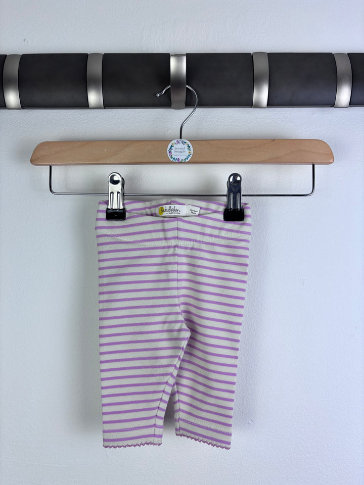Baby Boden Pink Stripe Cotton Leggings Newborn-Leggings-Second Snuggle Preloved