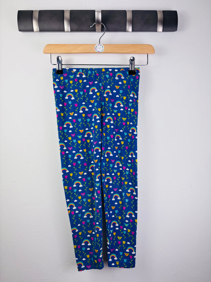 Frugi Perfect Day Rainbow Flower Leggings 5-6 Years