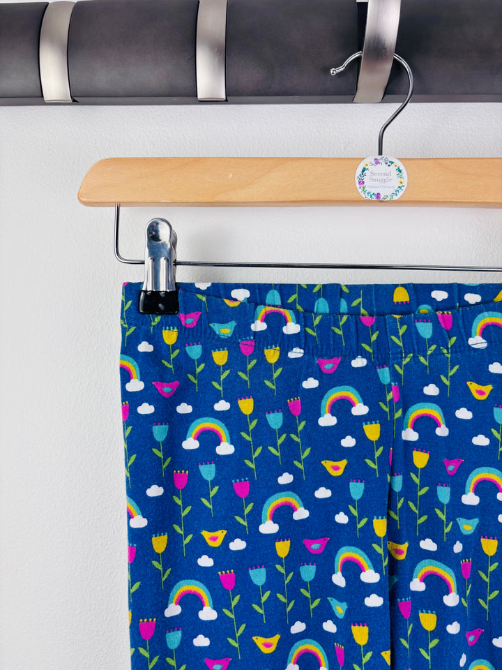 Frugi Perfect Day Rainbow Flower Leggings 5-6 Years
