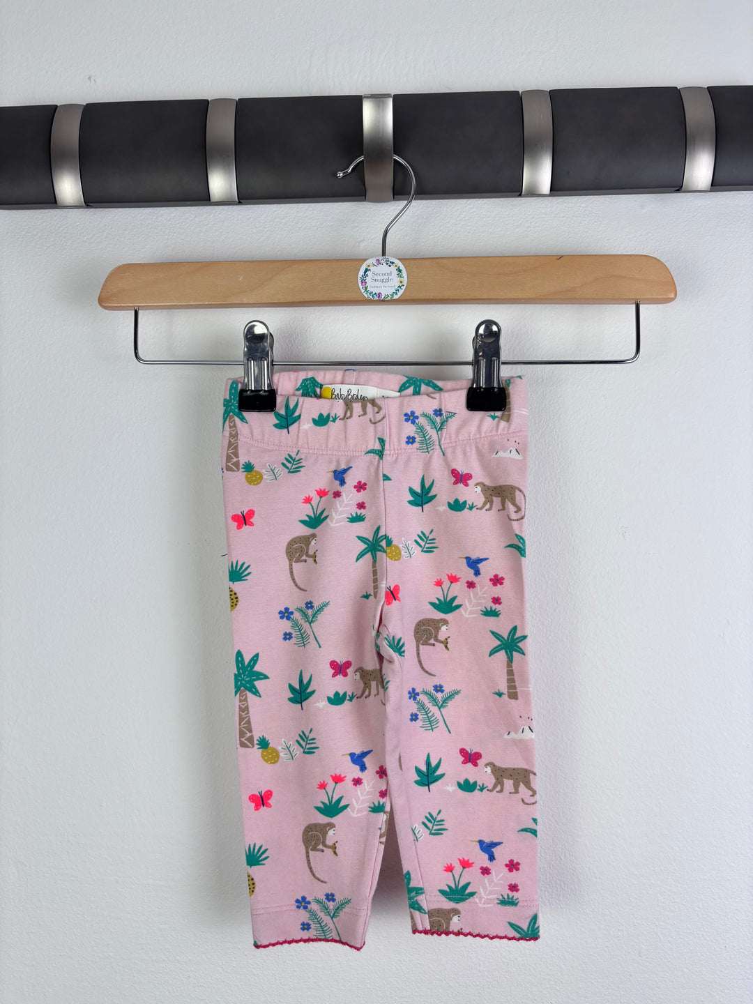 Baby Boden Pink Jungle Print Leggings 3-6 Months-Leggings-Second Snuggle Preloved