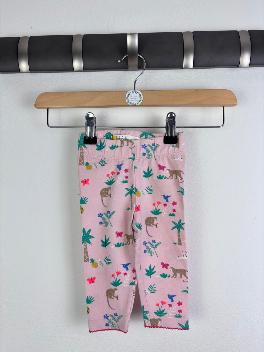 Baby Boden Pink Jungle Print Leggings 3-6 Months-Leggings-Second Snuggle Preloved