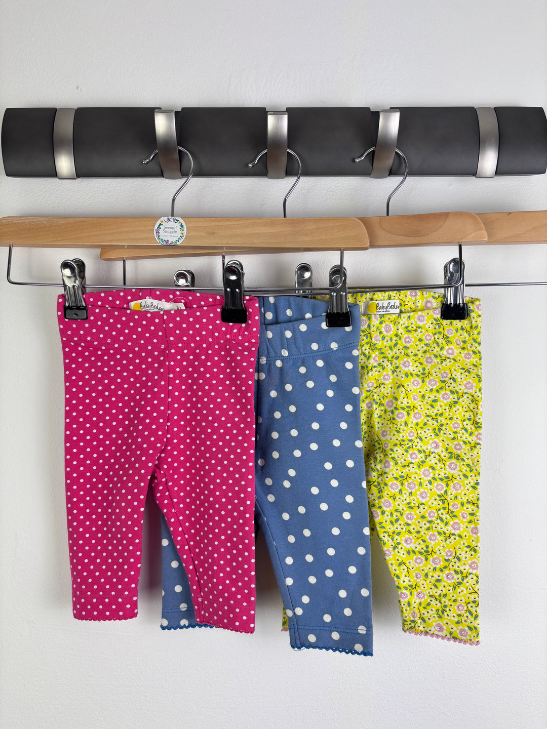 Baby Boden Polka Dot And Floral Leggings Set 0-3 Months-Leggings-Second Snuggle Preloved