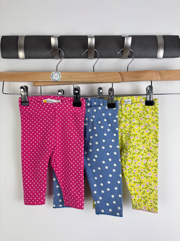 Baby Boden Polka Dot And Floral Leggings Set 0-3 Months-Leggings-Second Snuggle Preloved