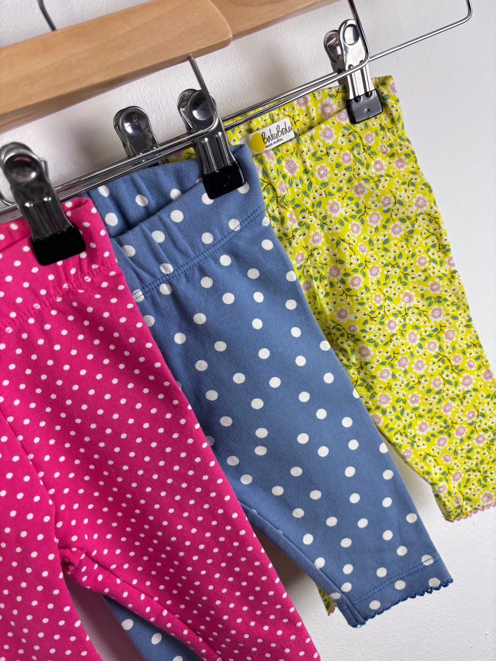 Baby Boden Polka Dot And Floral Leggings Set 0-3 Months-Leggings-Second Snuggle Preloved