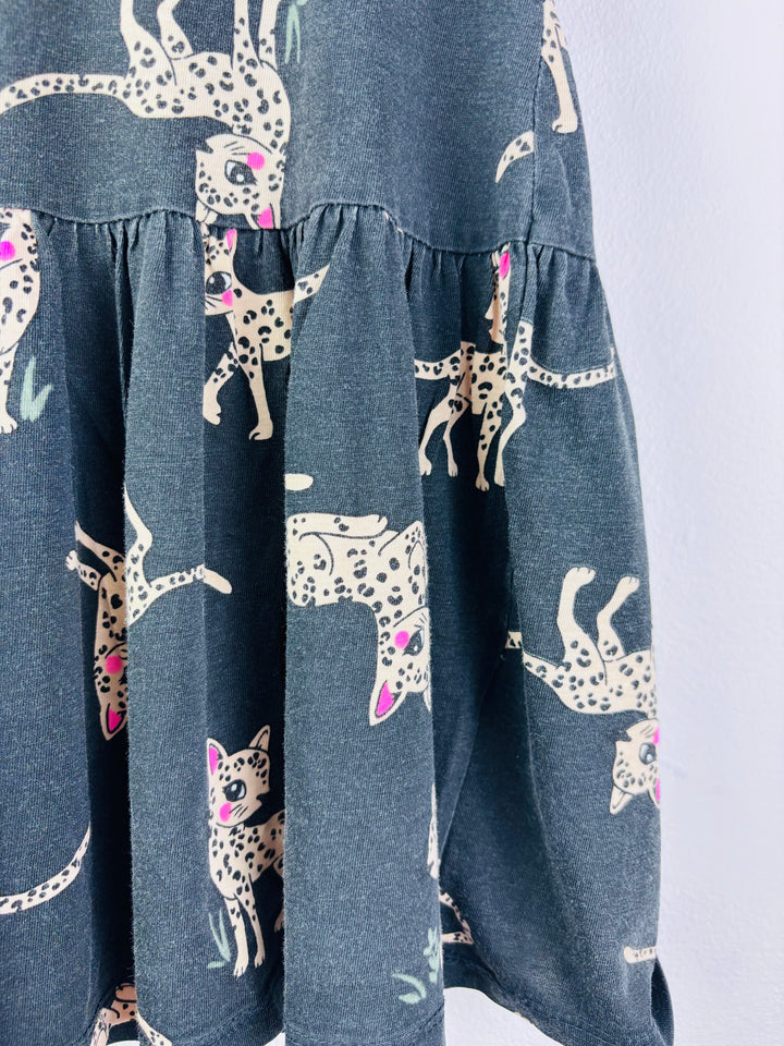H&M Navy Leopard Print Sleeveless Dress 2-3 Years