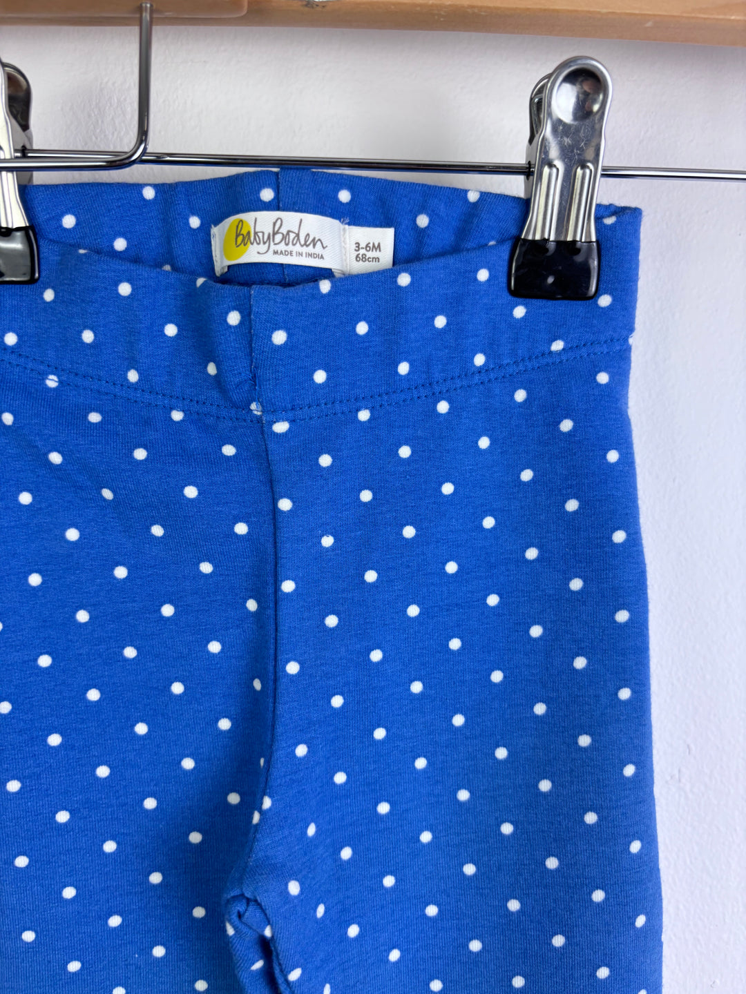 Baby Boden Floral And Blue Polka Dot Leggings Set 3-6 Months-Leggings-Second Snuggle Preloved