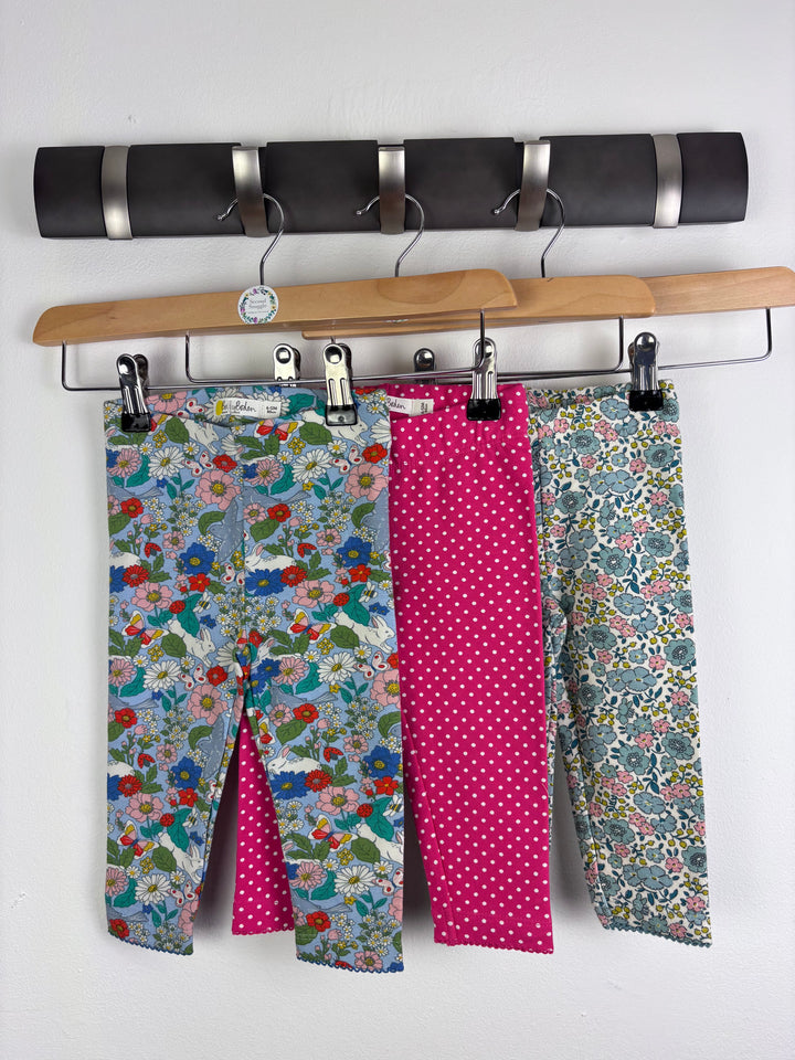 Baby Boden Floral And Pink Polka Dot Leggings Set 6-12 Months-Leggings-Second Snuggle Preloved