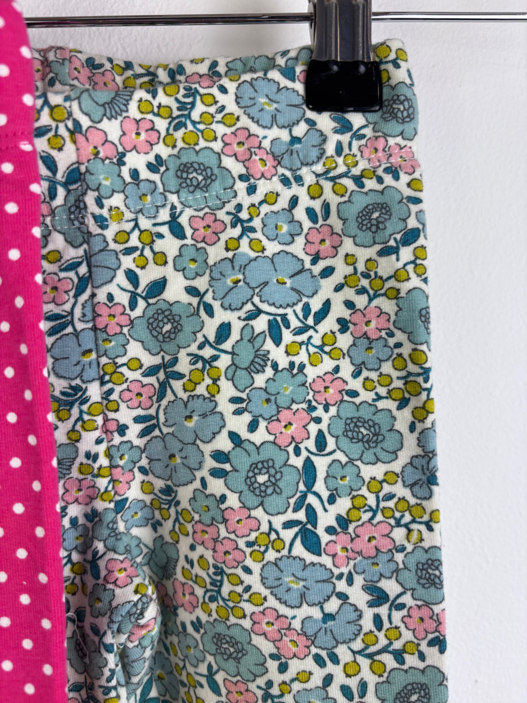 Baby Boden Floral And Pink Polka Dot Leggings Set 6-12 Months-Leggings-Second Snuggle Preloved