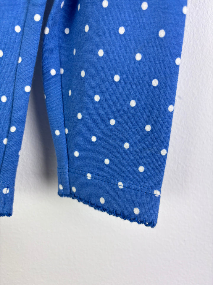 Baby Boden Blue Polka Dot Leggings 3-6 Months-Leggings-Second Snuggle Preloved