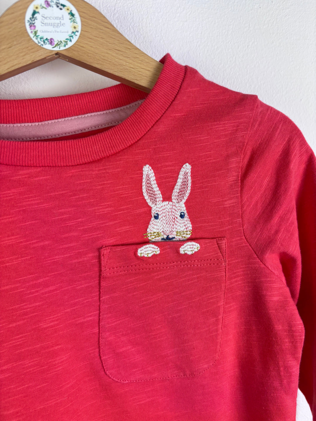 Boden Red Long Sleeve Top With Bunny Pocket Detail Various Sizes-Tops-Second Snuggle Preloved