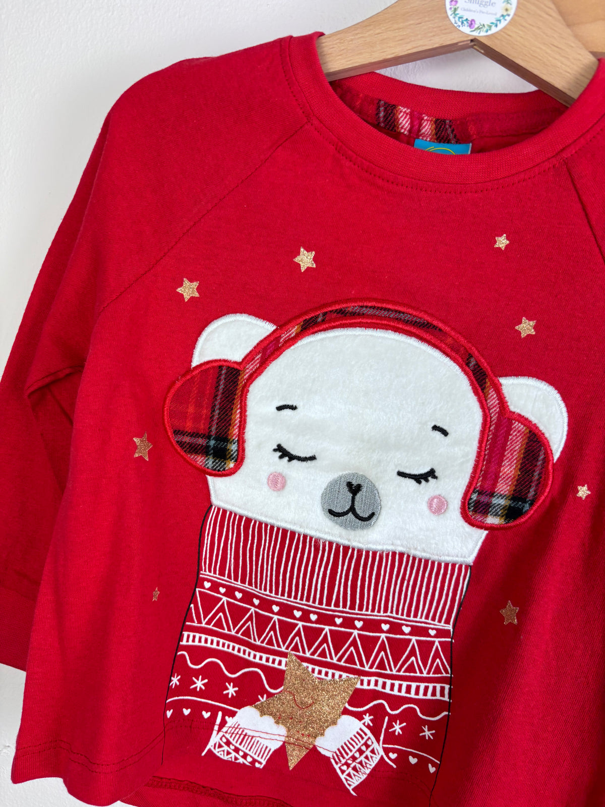 Little Kids Christmas Bear Pyjama Set 3–4 Years-Night Wear-Second Snuggle Preloved