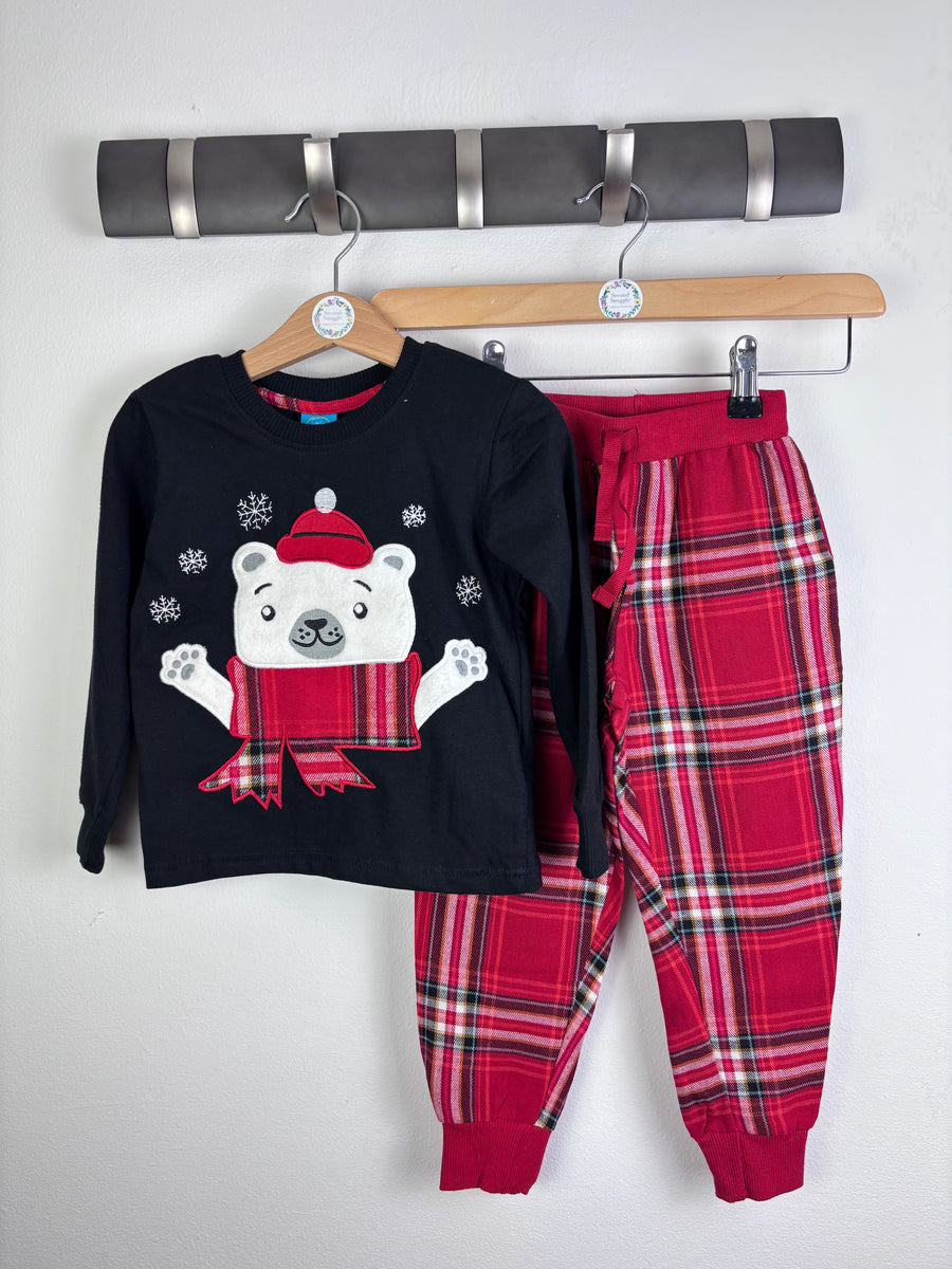 Little Kids Christmas Bear Pyjama Set Various Sizes-Night Wear-Second Snuggle Preloved