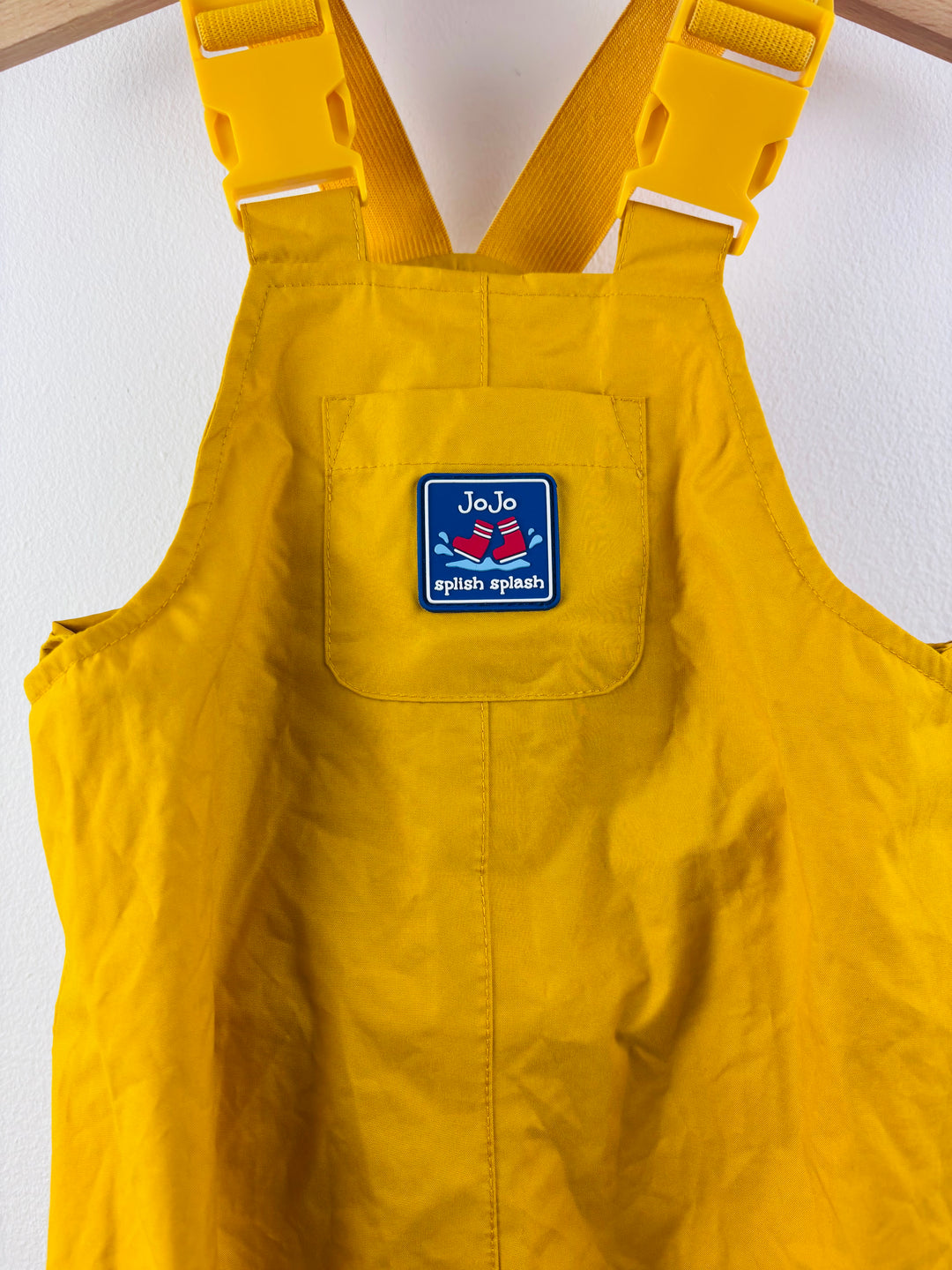JoJo Maman Bébé Yellow Waterproof Dungarees 12-18 Months-Coats-Second Snuggle Preloved
