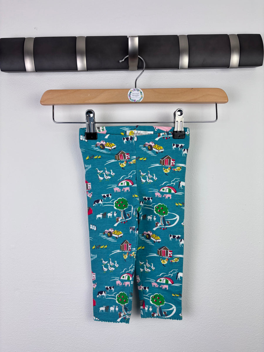 Baby Boden Blue Farm Print Leggings Various Sizes-Leggings-Second Snuggle Preloved