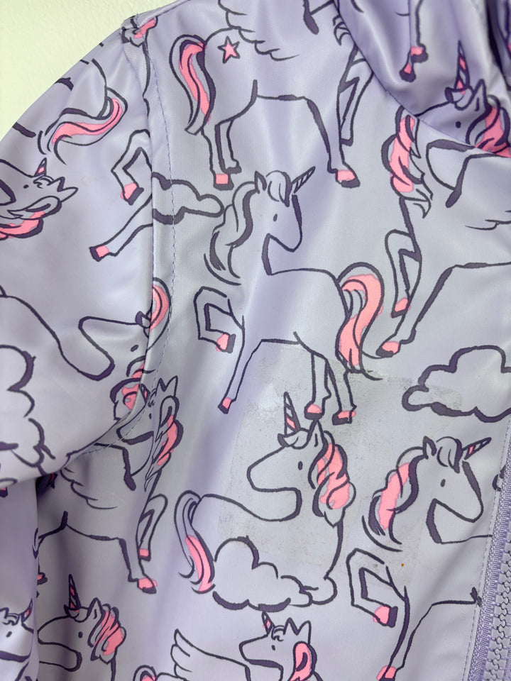 Marks And Spencer Purple Unicorn Hooded Coat 2-3 Years-Coats-Second Snuggle Preloved