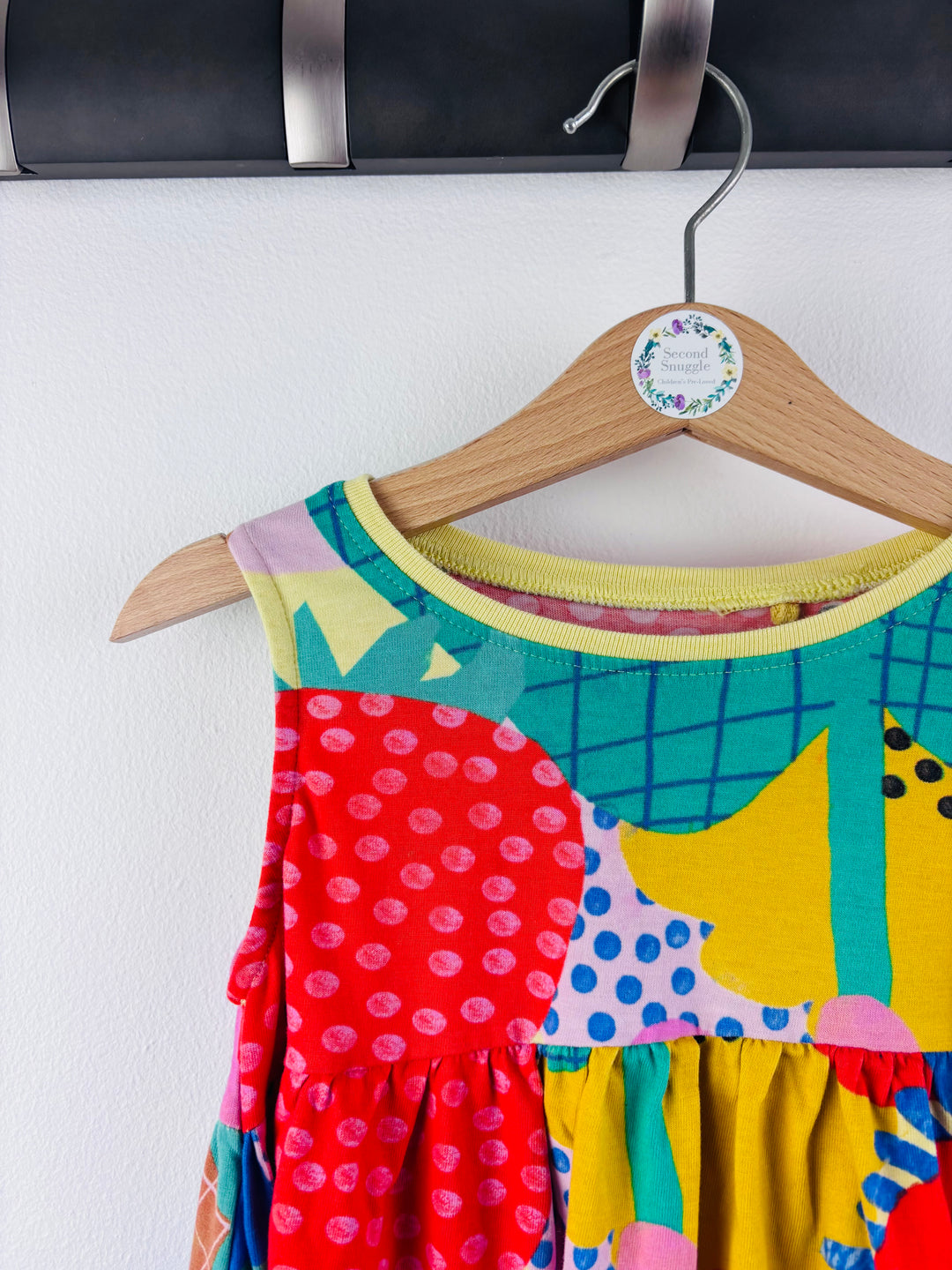 Next Bright Patchwork Print Dress 3-4 Years-Dresses-Second Snuggle Preloved