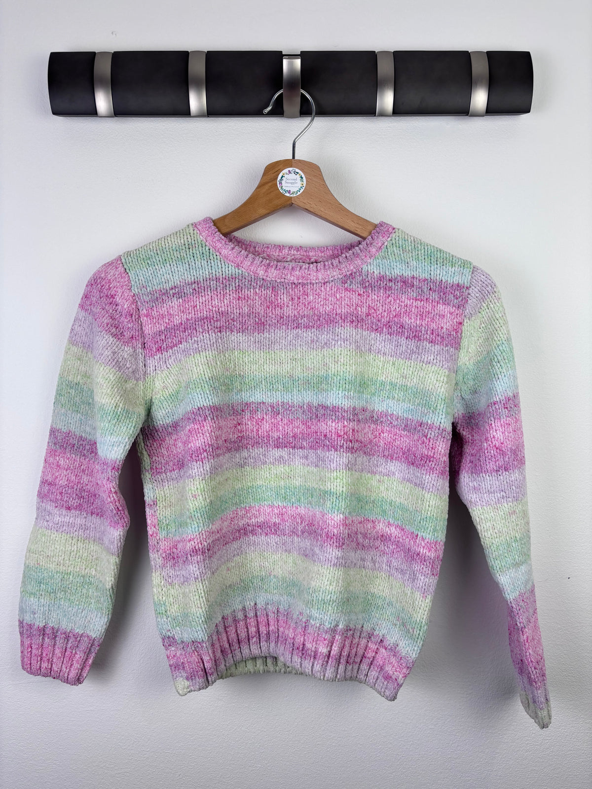 Next Pastel Stripe Chenille Jumper 10 Years-Jumpers-Second Snuggle Preloved