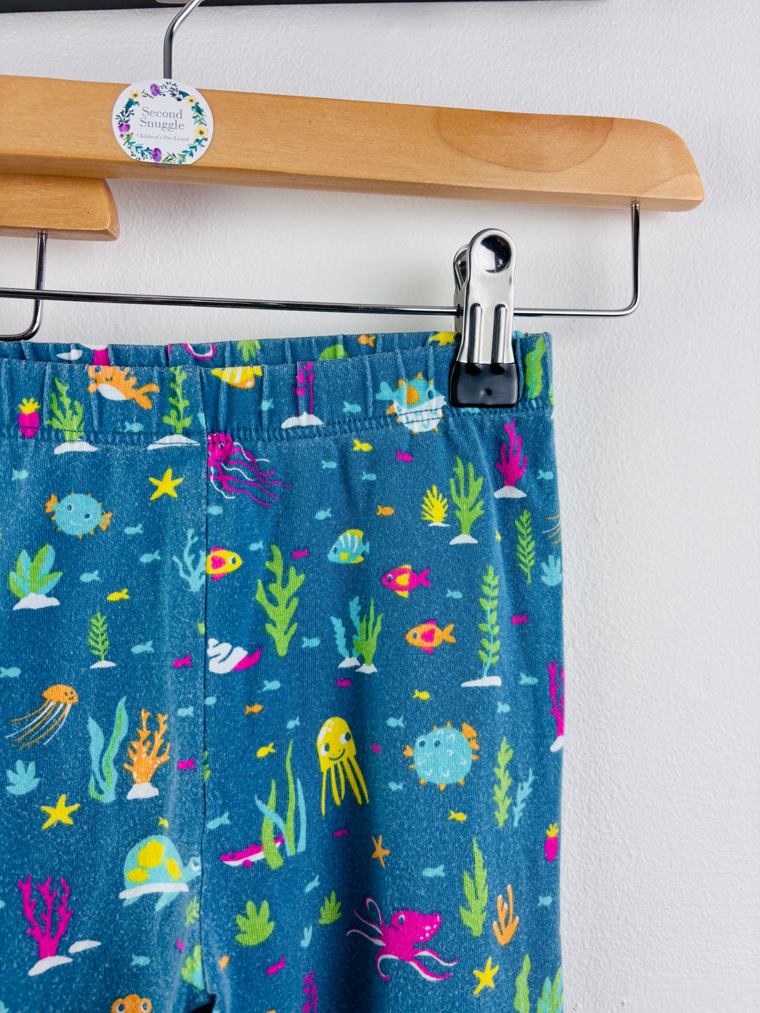 Frugi Blue Pattern Leggings Bundle 4-5 Years-Leggings-Second Snuggle Preloved