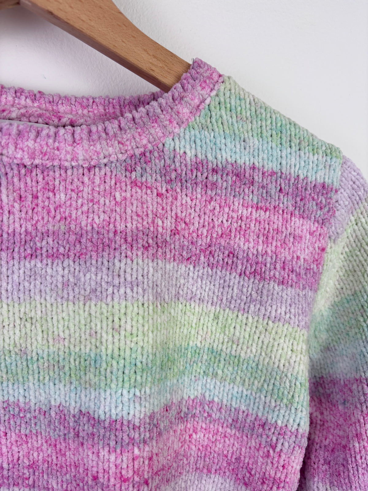 Next Pastel Stripe Chenille Jumper 10 Years-Jumpers-Second Snuggle Preloved