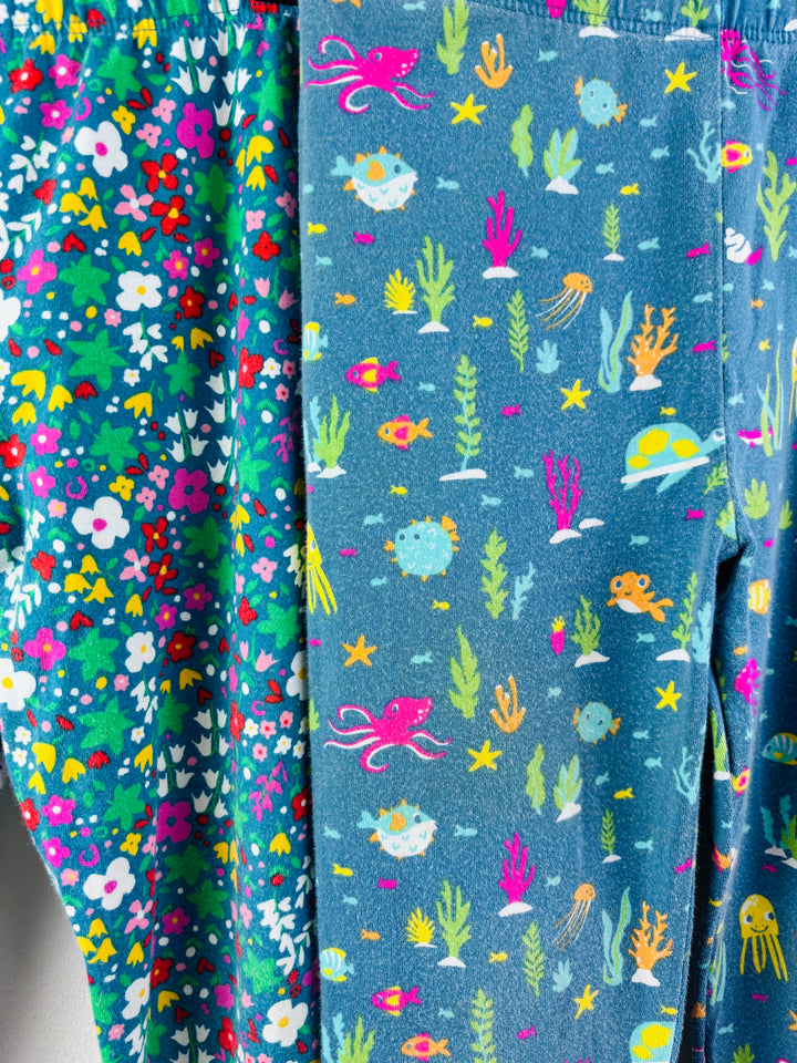 Frugi Blue Pattern Leggings Bundle 4-5 Years-Leggings-Second Snuggle Preloved