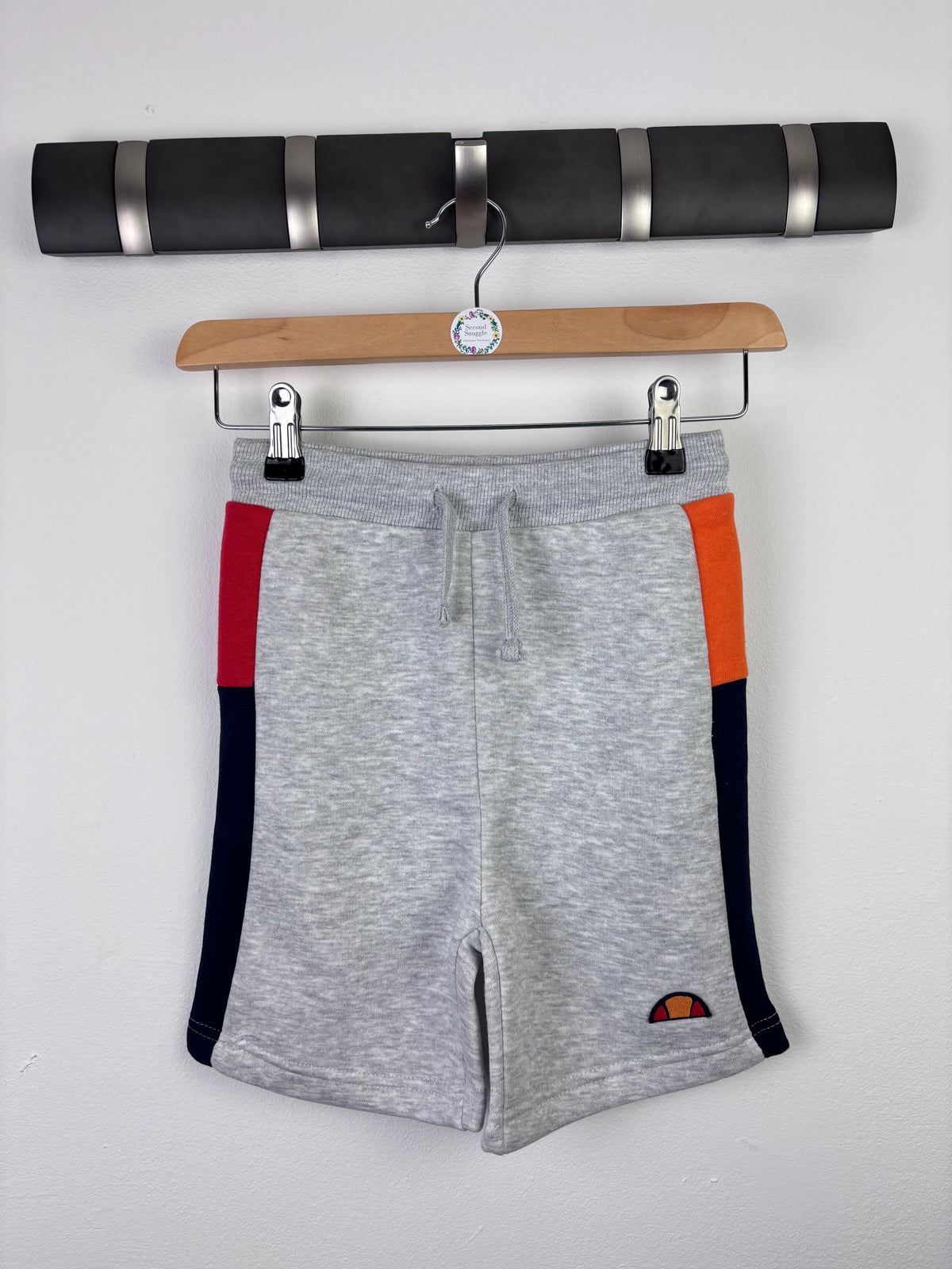 Ellesse Grey Sports Shorts With Colour Panels 6-7 Years-Shorts-Second Snuggle Preloved