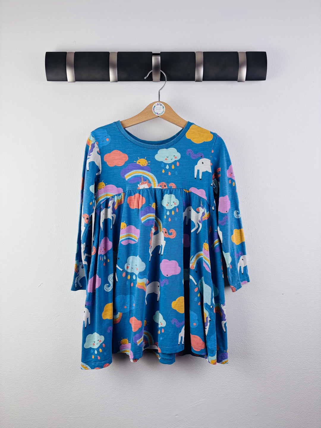 Next Blue Unicorn Rainbow Dress 4-5 Years-Dresses-Second Snuggle Preloved
