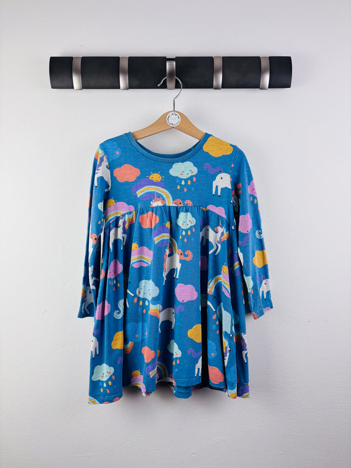 Next Blue Unicorn Rainbow Dress 4-5 Years-Dresses-Second Snuggle Preloved