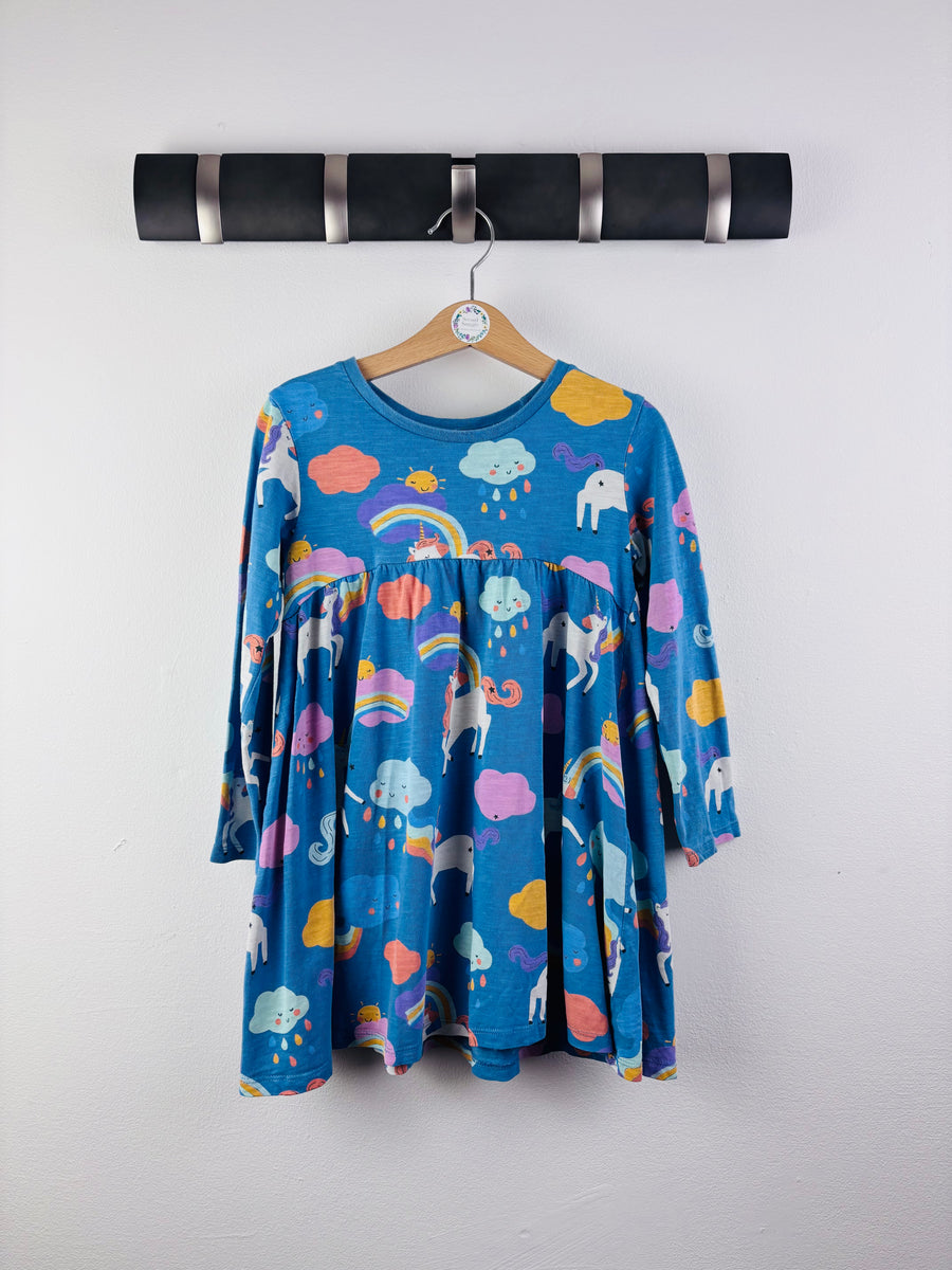Next Blue Unicorn Rainbow Dress 4-5 Years-Dresses-Second Snuggle Preloved