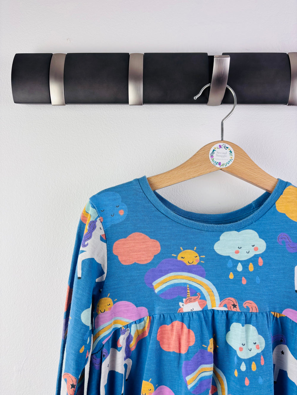 Next Blue Unicorn Rainbow Dress 4-5 Years-Dresses-Second Snuggle Preloved