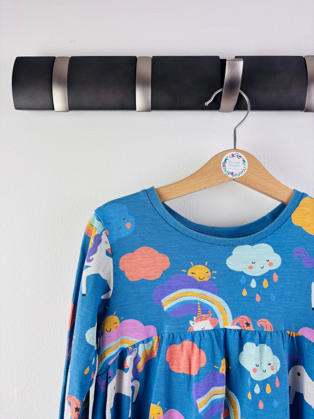 Next Blue Unicorn Rainbow Dress 4-5 Years-Dresses-Second Snuggle Preloved