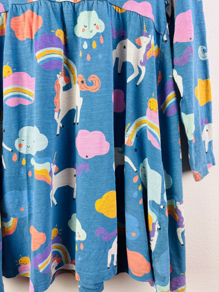 Next Blue Unicorn Rainbow Dress 4-5 Years-Dresses-Second Snuggle Preloved