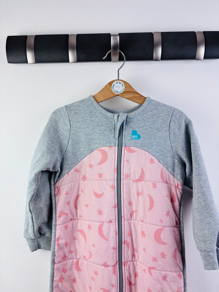 Love To Dream Grey Pink Sleep Suit 3 Years-Sleeping Bags-Second Snuggle Preloved