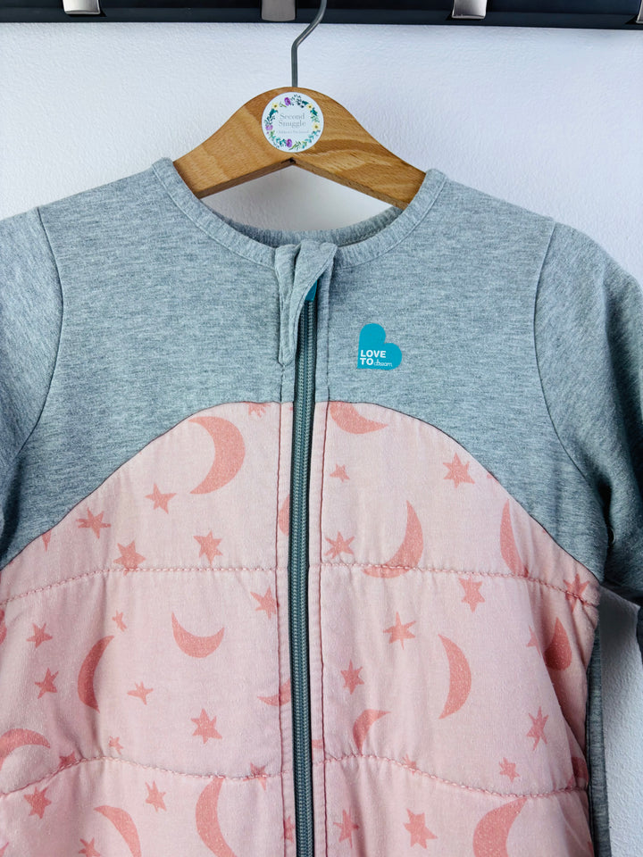Love To Dream Grey Pink Sleep Suit 3 Years-Sleeping Bags-Second Snuggle Preloved