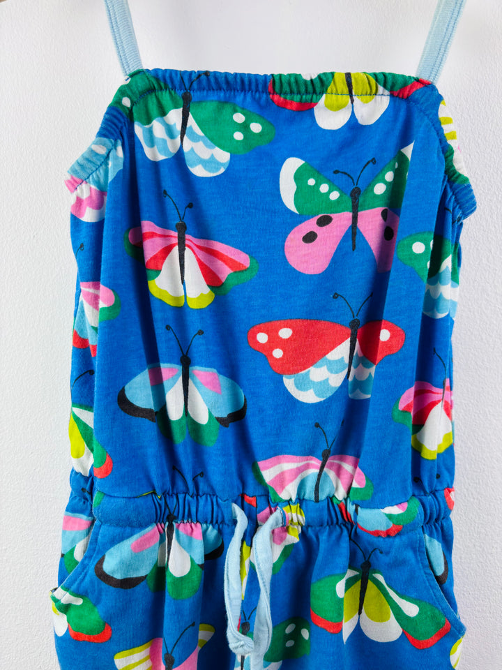 Boden Blue Butterfly Playsuit Drawstring Waist 3-4 Years-Play Suits-Second Snuggle Preloved