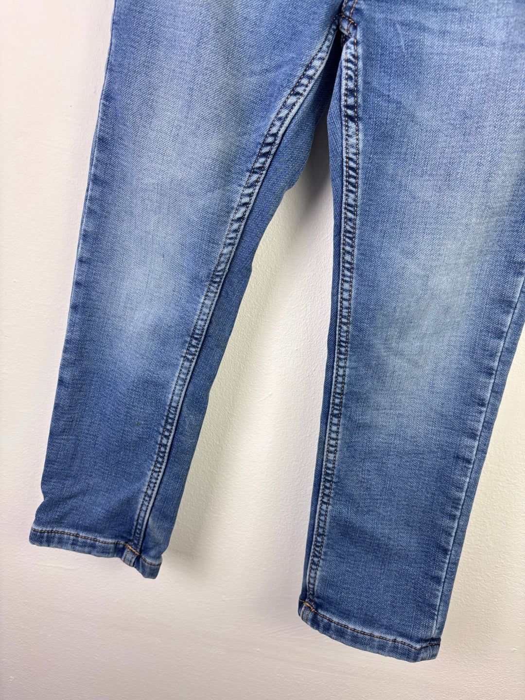 M&S Blue Soft Denim Jeans With Drawstring 5–6 Years-Trousers-Second Snuggle Preloved