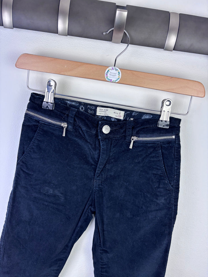 Zara Black Skinny Jeans Adjustable Waist 7–8 Years-Trousers-Second Snuggle Preloved