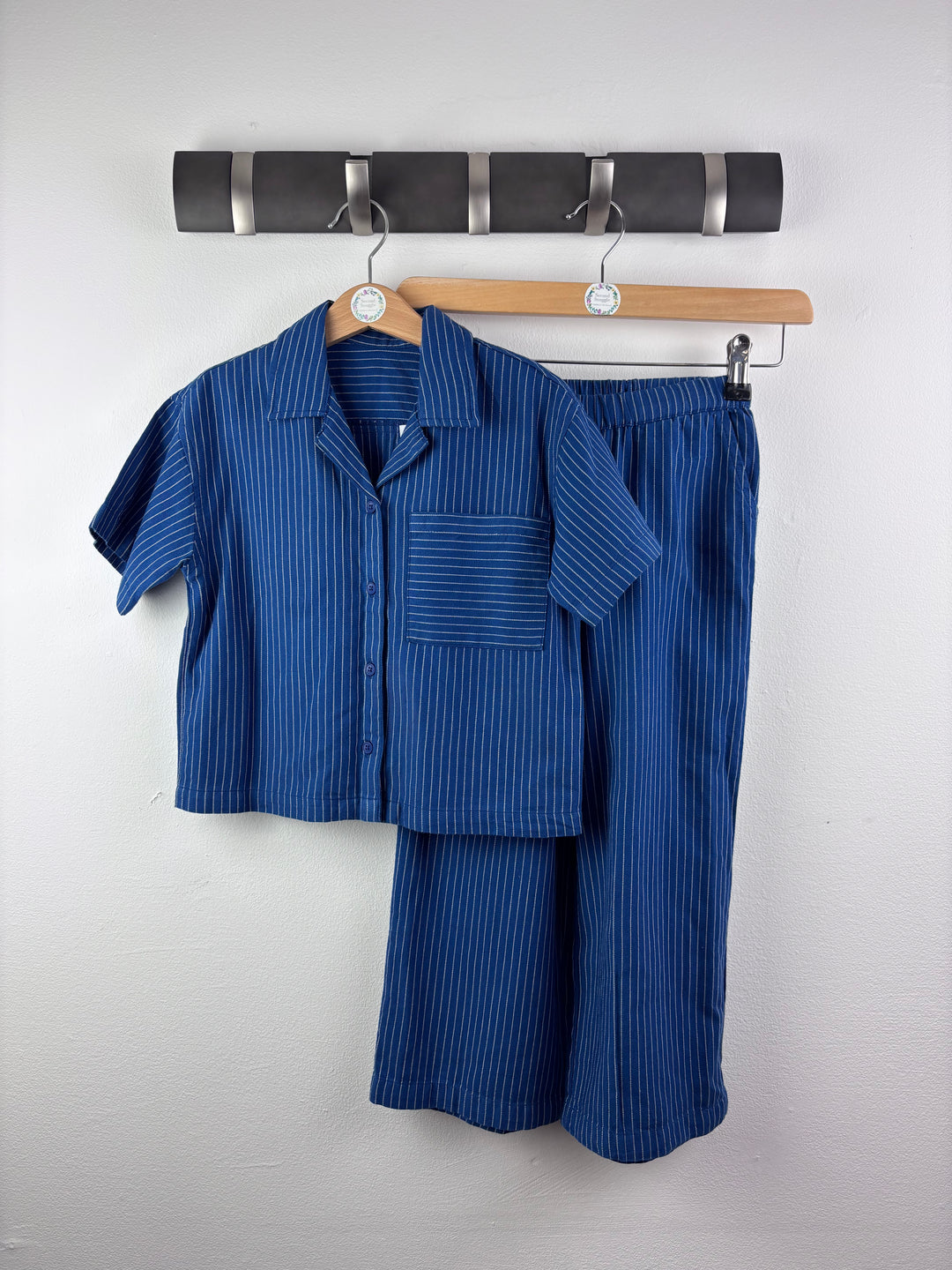 Billie Faiers Blue Stripe Pyjama Set 4-5 Years-Night Wear-Second Snuggle Preloved