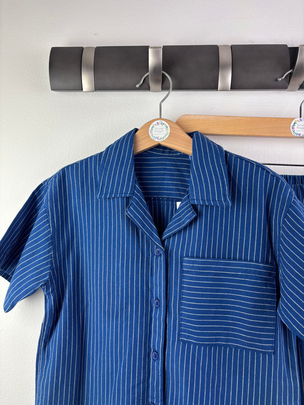 Billie Faiers Blue Stripe Pyjama Set 4-5 Years-Night Wear-Second Snuggle Preloved