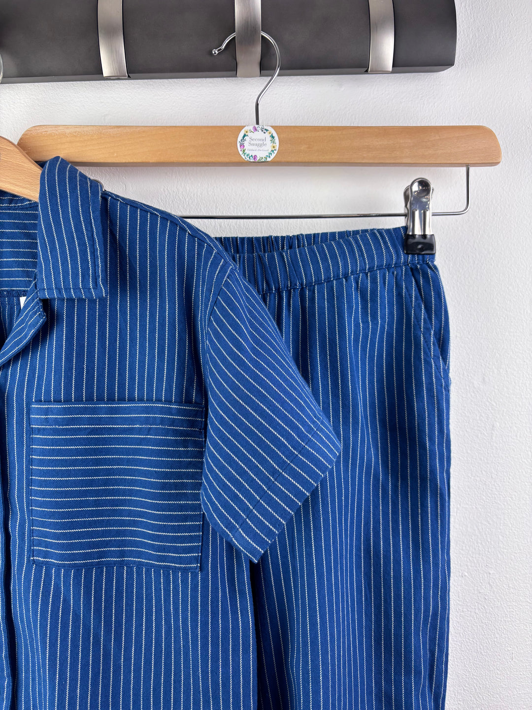 Billie Faiers Blue Stripe Pyjama Set 4-5 Years-Night Wear-Second Snuggle Preloved