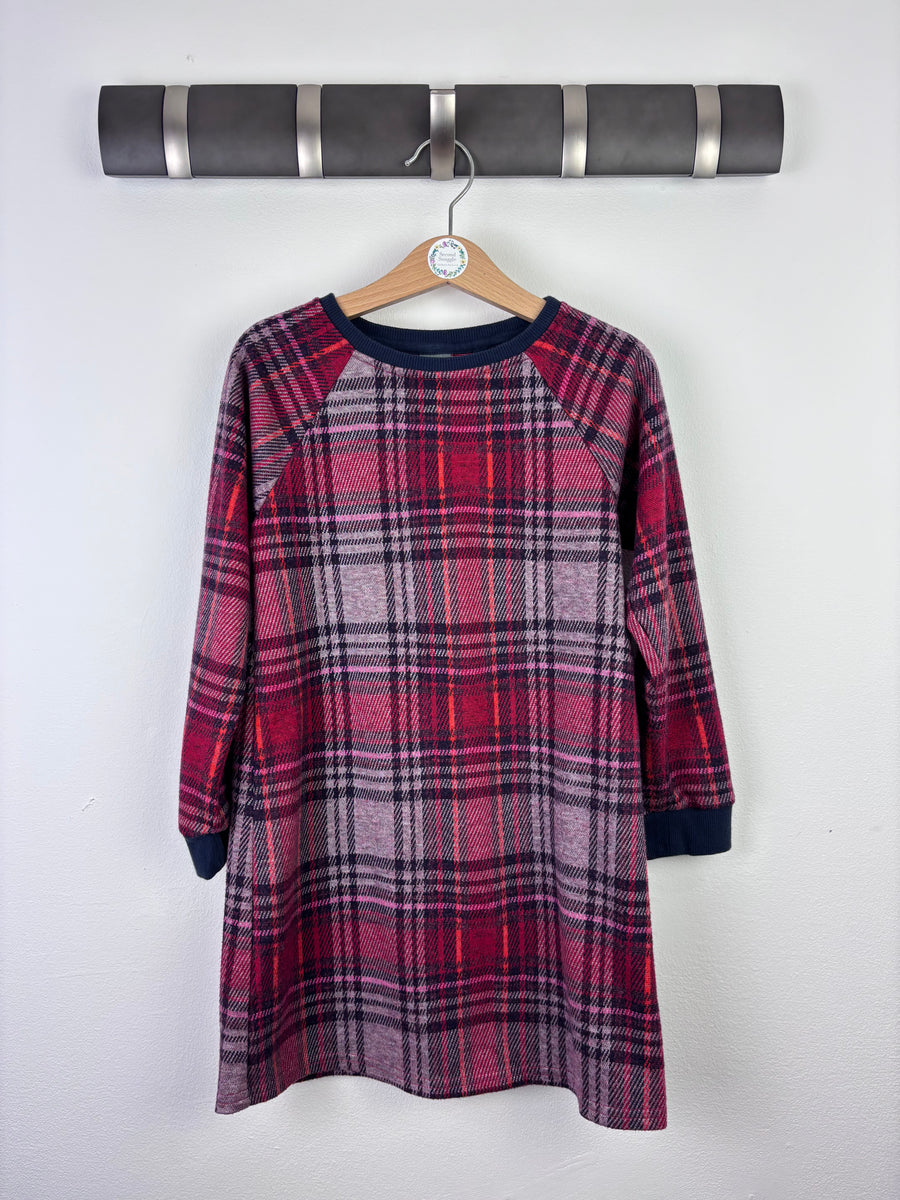 Next Red Tartan Dress 7 Years-Dresses-Second Snuggle Preloved