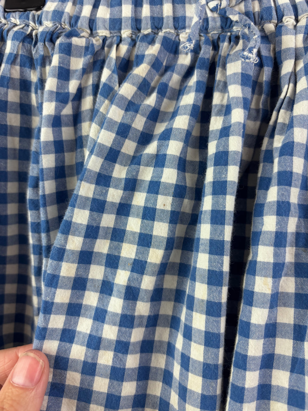 Next Blue Gingham Scallop Hem Skirt 2-3 Years-Skirts-Second Snuggle Preloved