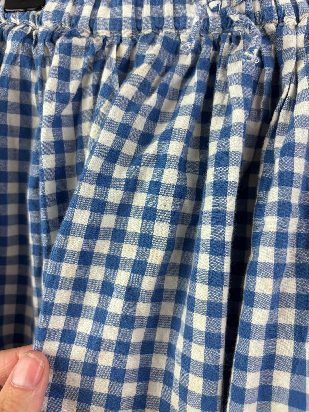 Next Blue Gingham Scallop Hem Skirt 2-3 Years-Skirts-Second Snuggle Preloved