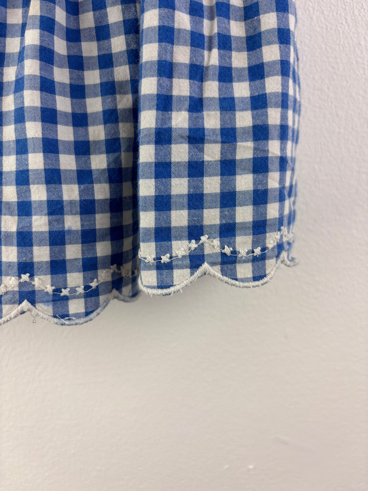 Next Blue Gingham Scallop Hem Skirt 2-3 Years-Skirts-Second Snuggle Preloved