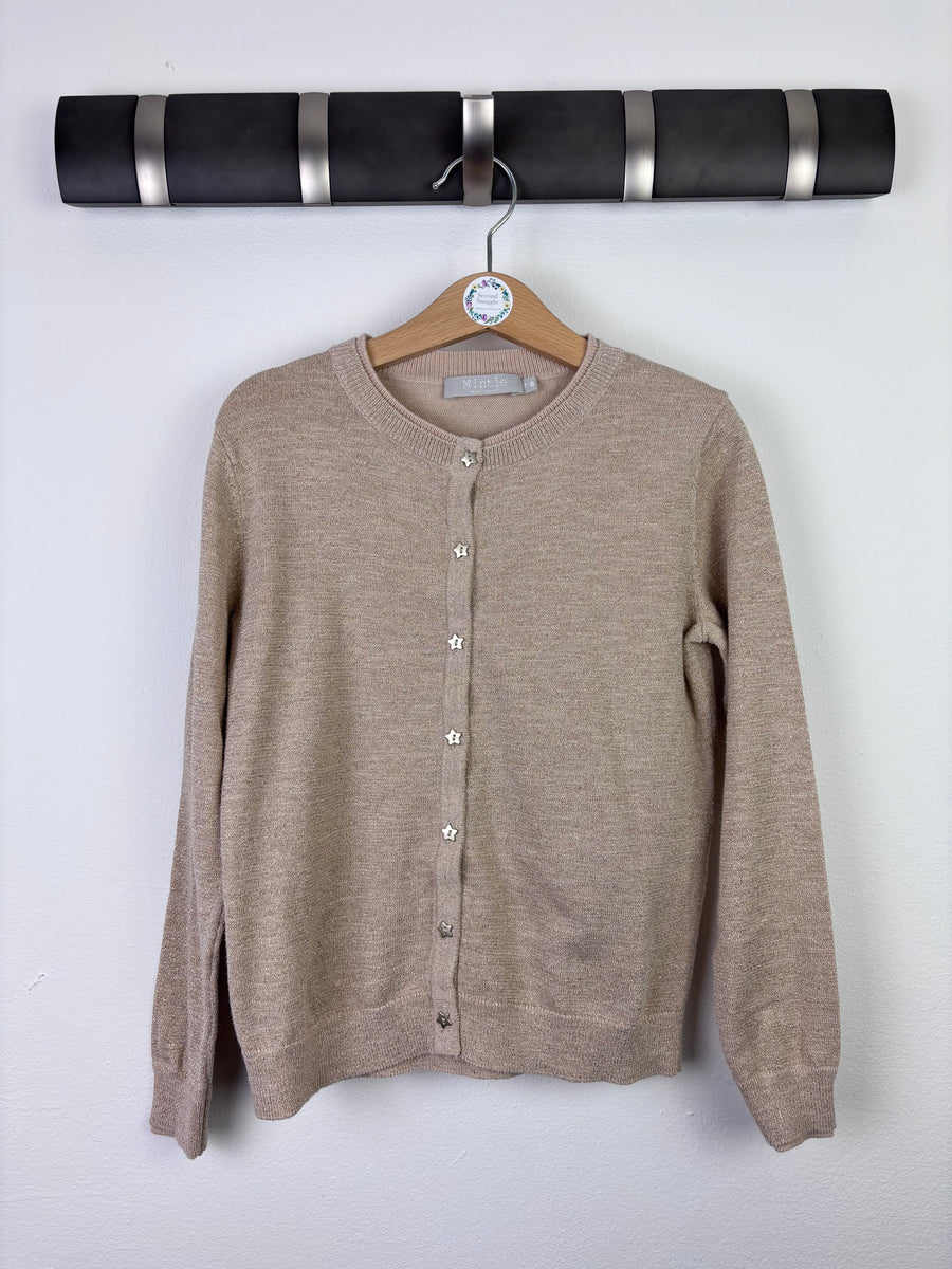 Mintie By Mint Velvet Gold Shimmer Cardigan 7-8 Years-Cardigans-Second Snuggle Preloved