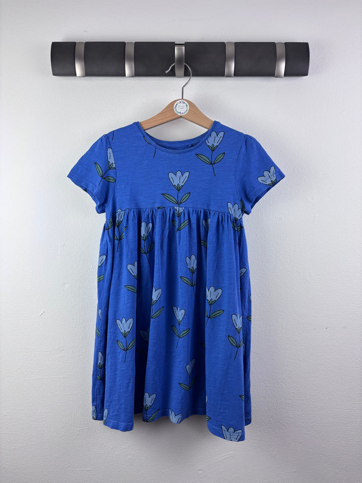 Next Blue Floral Short Sleeve Dress 4-5 Years-Dresses-Second Snuggle Preloved