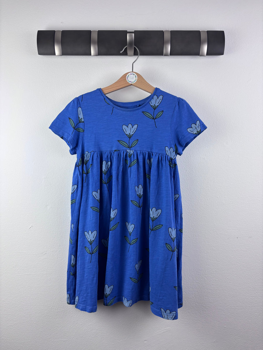 Next Blue Floral Short Sleeve Dress 4-5 Years-Dresses-Second Snuggle Preloved