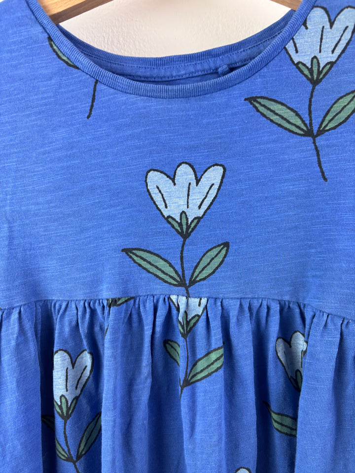 Next Blue Floral Short Sleeve Dress 4-5 Years-Dresses-Second Snuggle Preloved