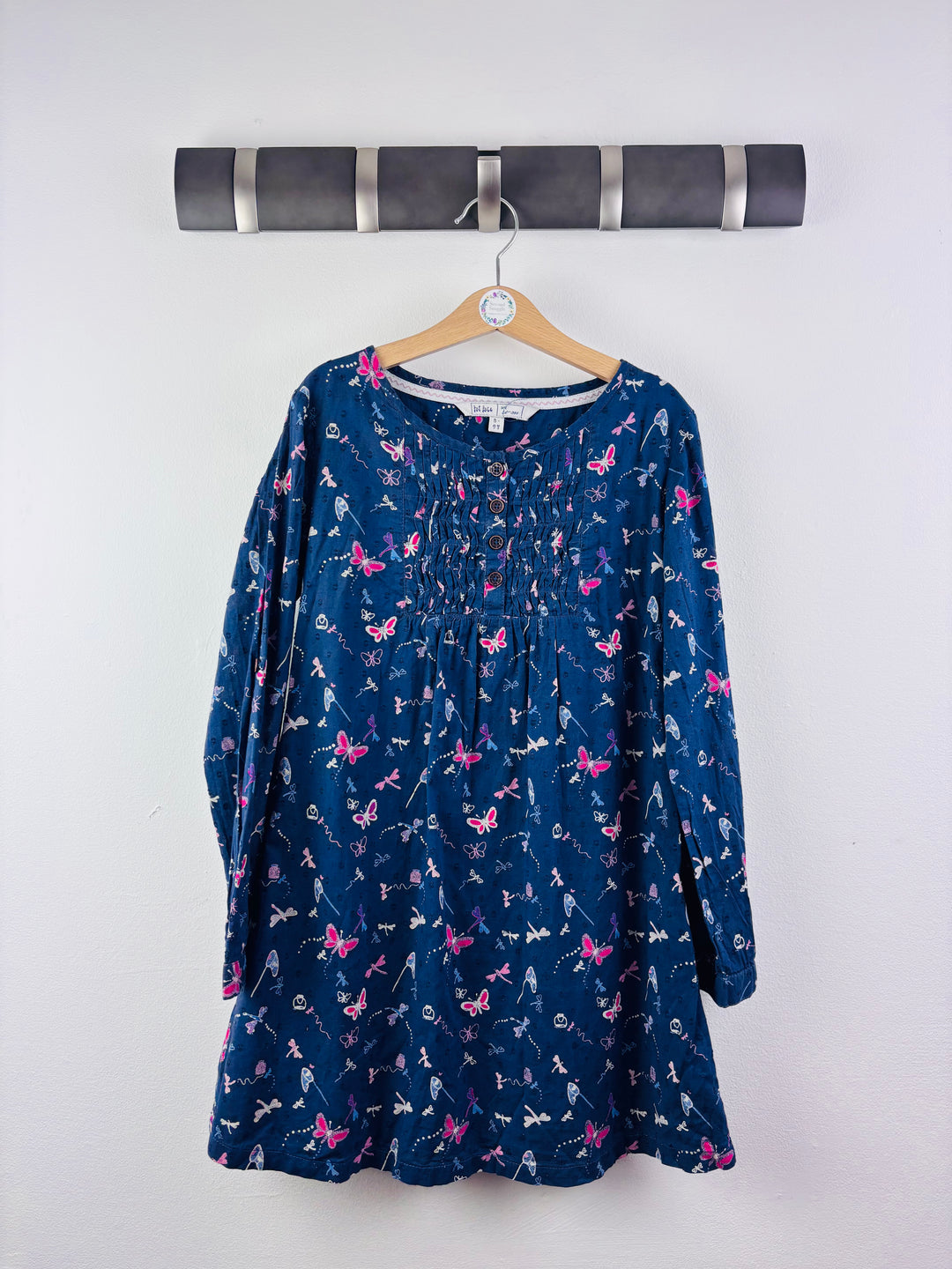 Fat Face Navy Butterfly Print Tunic Dress 8-9 Years-Dresses-Second Snuggle Preloved