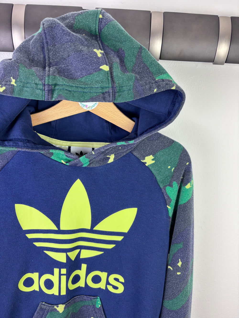 Adidas Camo Hoodie With Logo 9-10 Years-Hoodies-Second Snuggle Preloved
