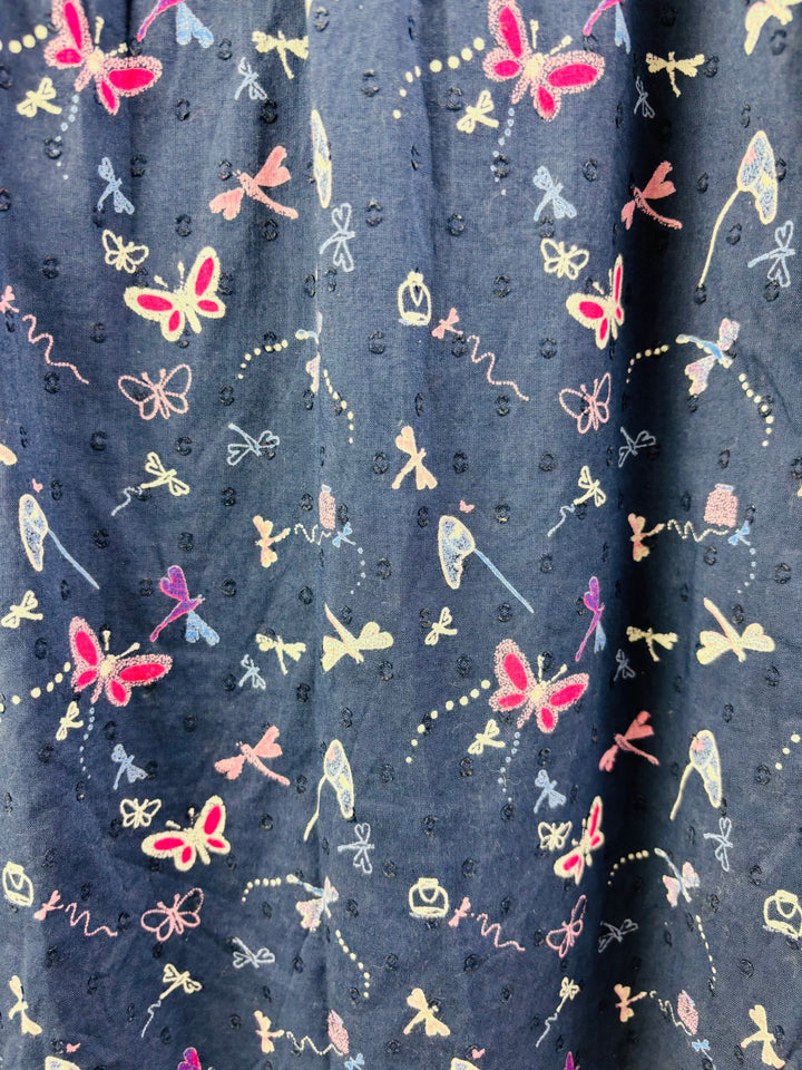Fat Face Navy Butterfly Print Tunic Dress 8-9 Years-Dresses-Second Snuggle Preloved
